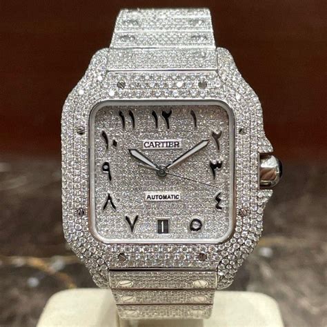 cartier uhr herren iced out|cartier iced out online shop.